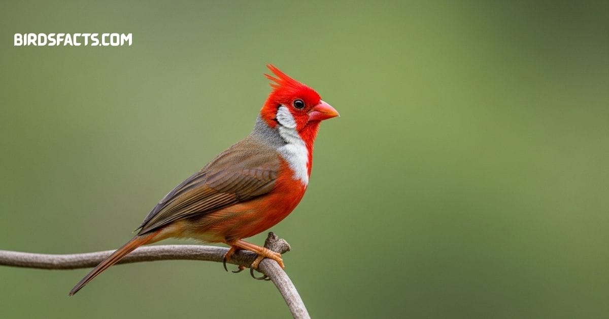 Red-crested Cardinal Bird (paroaria Coronata) A Striking Songbird With A Vivid Red Head And Crest Gray Back And White Belly Commonly Found In South America And Hawaii.
