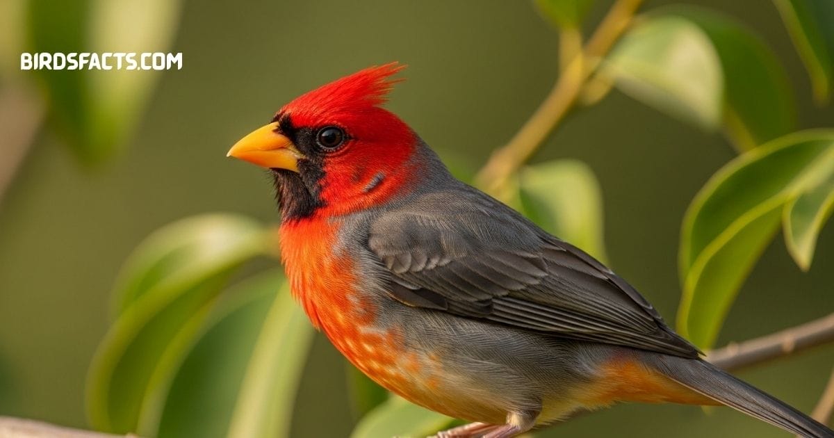 Yellow-billed Cardinal Bird (Paroaria Capitata) A Striking Red-headed Songbird From South America Recognized By Its Vivid Plumage And Bright Yellow Bill.