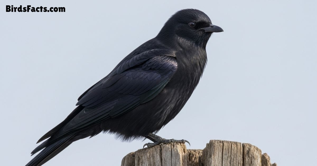 Common Raven Perched On A Rock Showing Glossy Black Feathers Large Beak And Intelligent Eyes With A Mountain Landscape In The Background