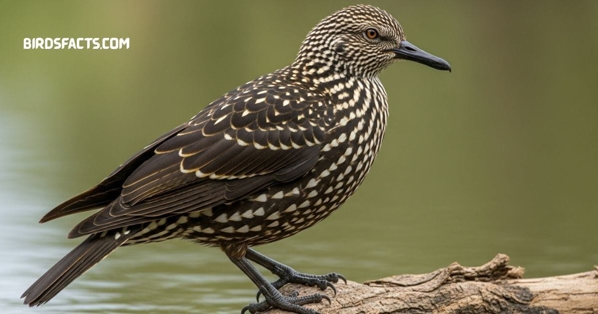 Limpkin With Long Slightly Curved Beak, Brown Body With White Streaks, Walking Near Freshwater Wetlands
