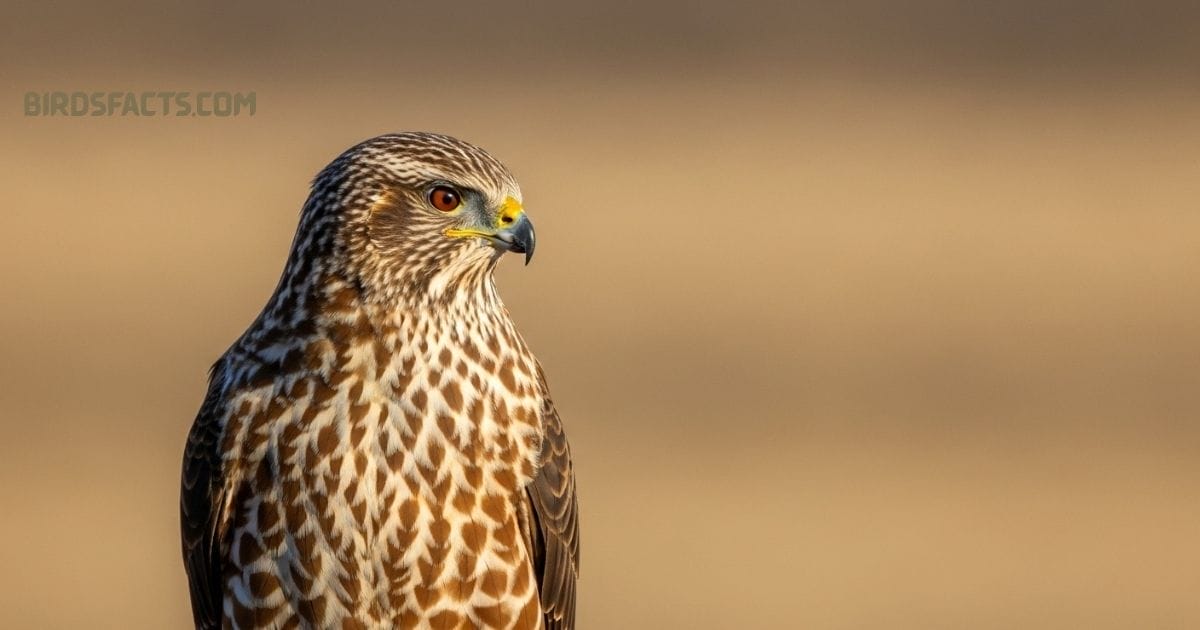 A Northern Harrier with long wings and a white rump patch gliding low over a field.”