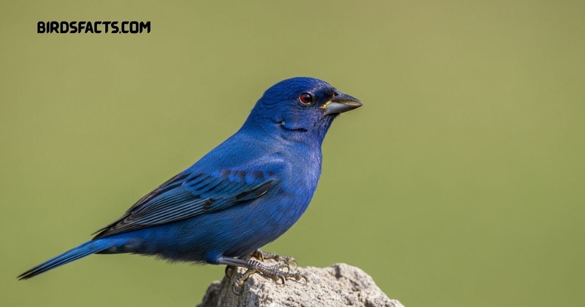 Indigo Bunting with vibrant blue plumage perched on a branch