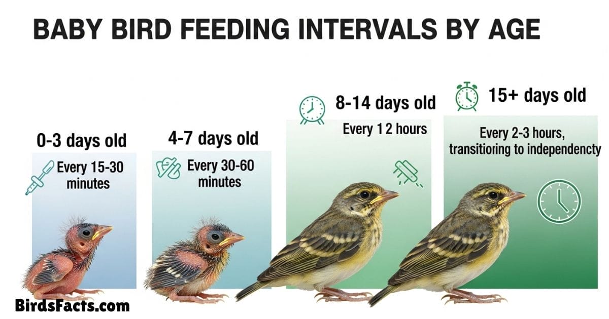 Baby Bird Feeding Schedule Infographic Showing Feeding Intervals From Hatchling To Fledgling Baby Bird Feeding Schedule Infographic Showing Feeding Intervals From Hatchling To Fledgling