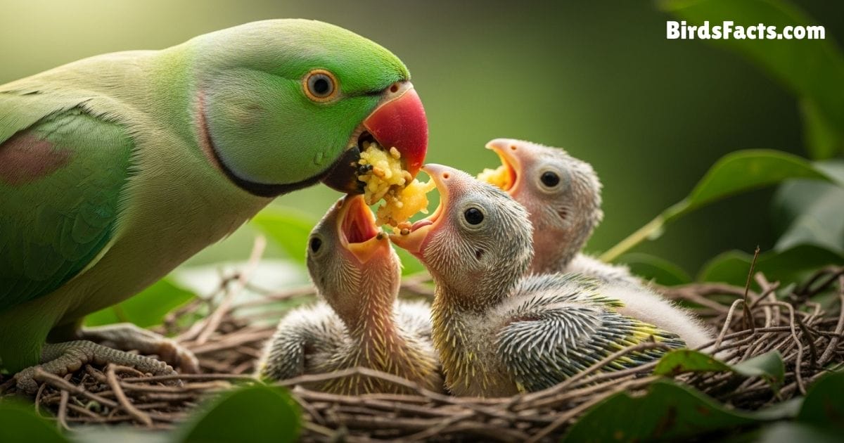 Dove Feeding Chicks Soft Fruit And Seeds Representing Herbivorous Baby Birds Dove Feeding Chicks Soft Fruit And Seeds Representing Herbivorous Baby Birds
