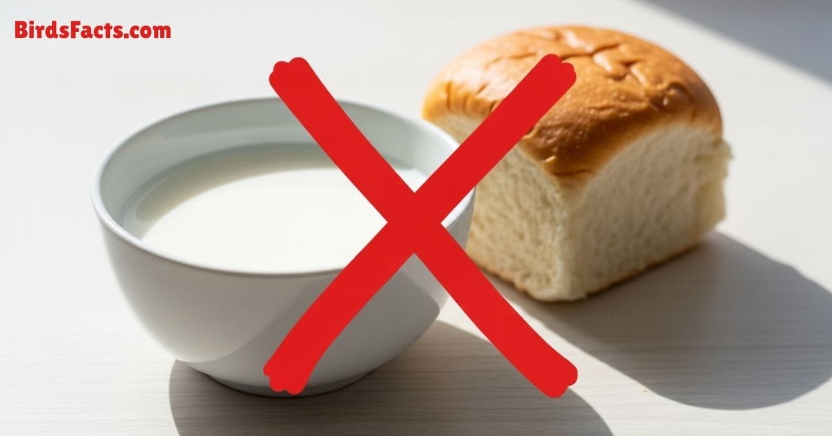 Milk And Bread Are Unsafe Foods For Baby Birds Causing Digestive Problems Milk And Bread Are Unsafe Foods For Baby Birds Causing Digestive ProblemsMilk And Bread Are Unsafe Foods For Baby Birds Causing Digestive Problems