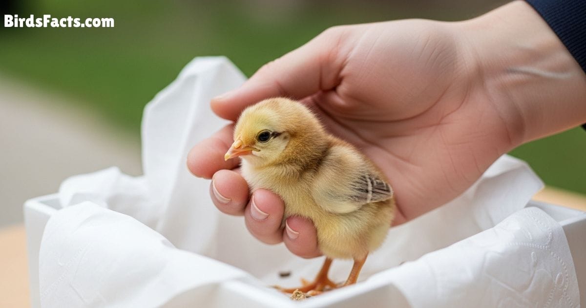 Human Hand Gently Holding Fallen Baby Bird For Rescue Human Hand Gently Holding Fallen Baby Bird For Rescue